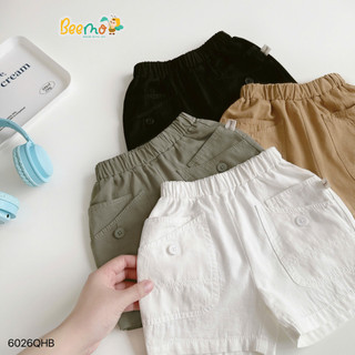 Quần short kaki cho bé BEEMO cạp chun co giãn, mặc đi học đi chơi 6026QHB