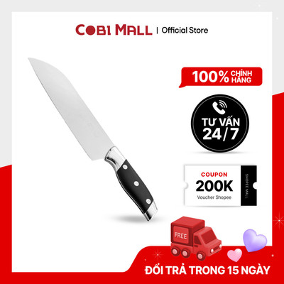 Dao Santoku đa năng - Tay cầm nhựa ABS - Lưỡi dao 3 lớp - Cobihome