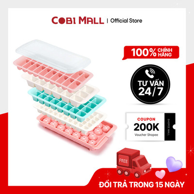 Khay làm đá 20 viên chữ nhật, có nắp đậy - Cobihome