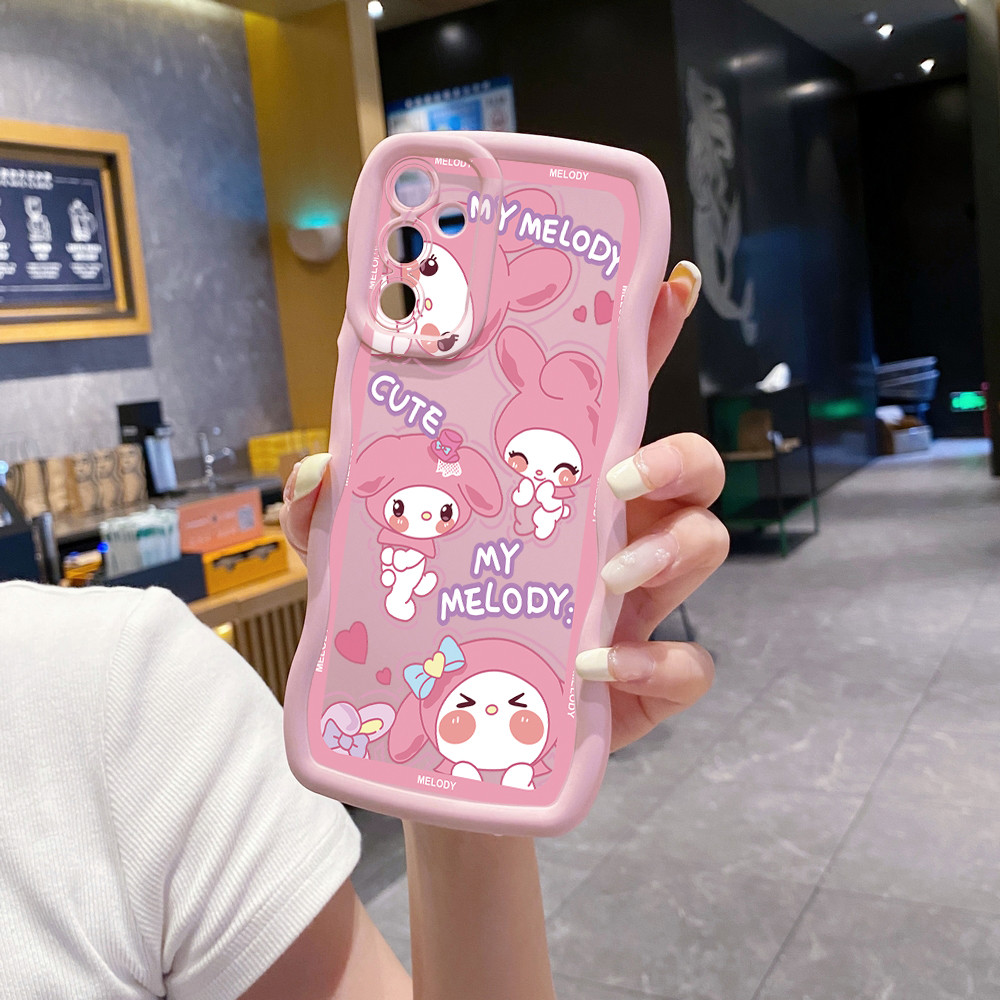 Tương Thích Với Samsung Galaxy A16 A06 A15 A05 A35 A55 A14 A37 A57 Ốp Lưng Sóng Kuromi Giai Điệu Dễ 