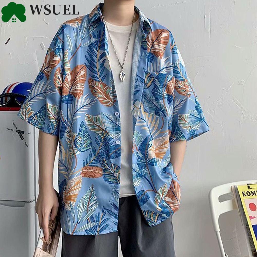 Áo Thun Phong Cách Hawaii & Cổ Điển, Quần Áo Cặp Đôi, Short Sleeve Shirt Nam Đi Biển