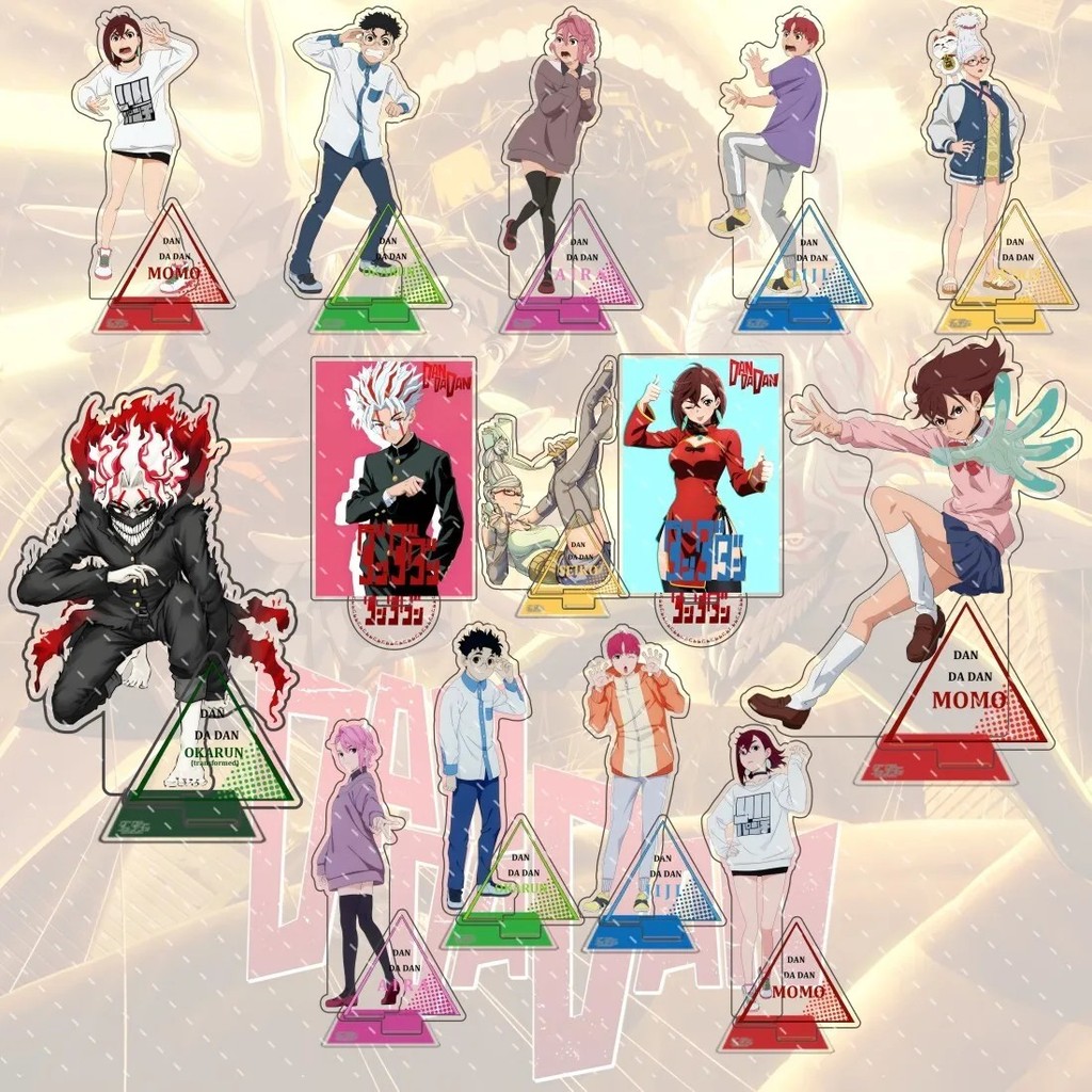 Standee Anime Dandadan Mô Hình Acrylic Nhân Vật Momo Okarun Seiko Jiji Aira Trang Trí Bàn Học Quà Tặ
