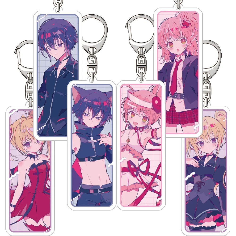 Móc khóa Anime Shugo Chara Hinamori Amu Tsukiyomi Ikuto Tsukiyomi Utau Acrylic Mica trang trí cặp sá