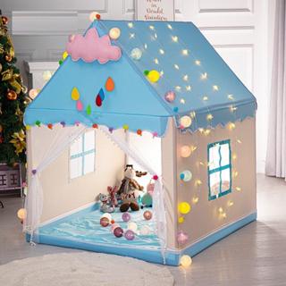 Lều Cho Bé Loại 1 Khung Kim Loại Cao Cấp, Lều Công Chúa Hoàng Tử, Chọn Thêm Nệm + Đèn Nháy 3m, Nhà Chơi Gấp Gọn