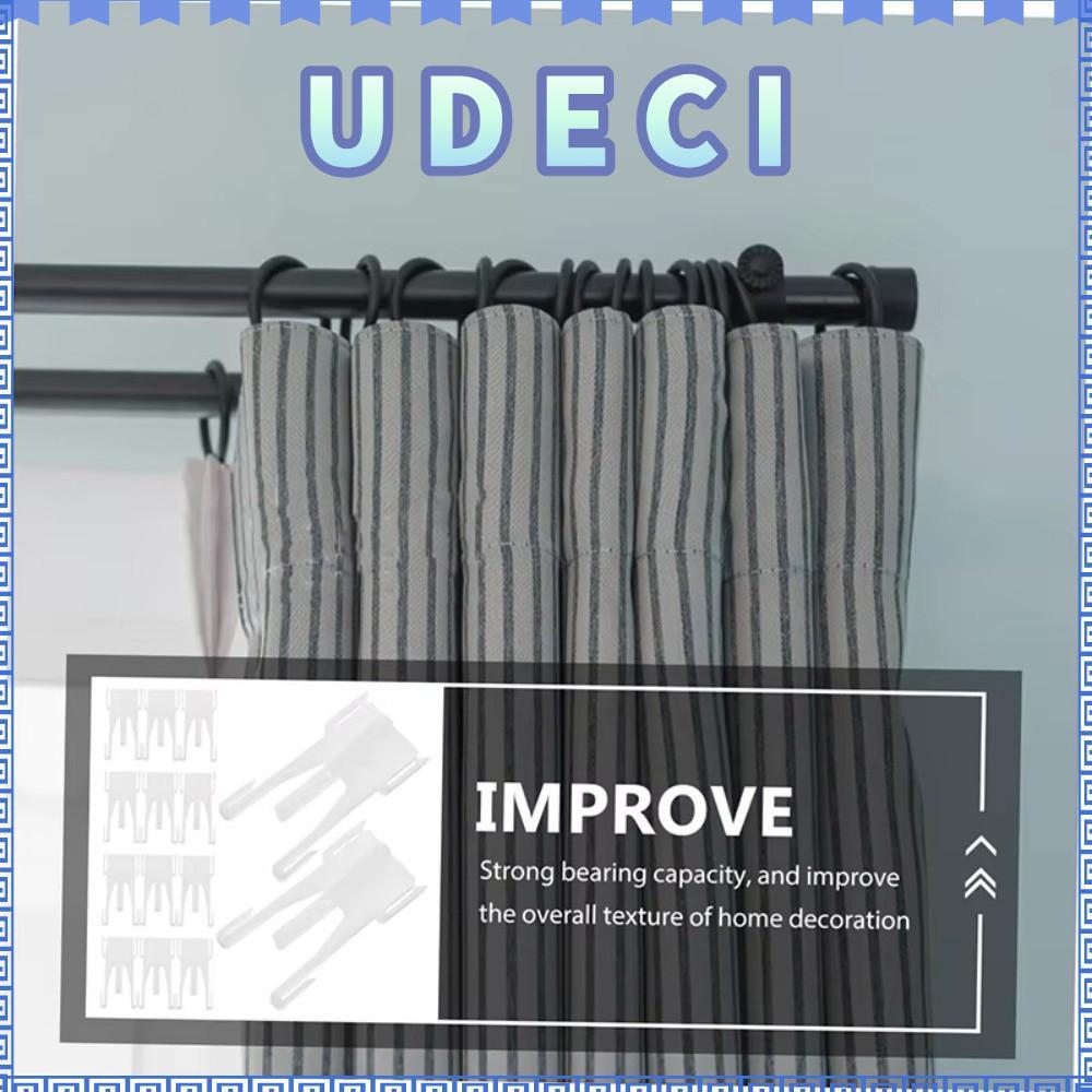 UDECI 20 CÁI Móc rèm, Phụ kiện rèm bền có thể điều chỉnh, Dây đeo rèm Ổn định Nhẹ Dễ dàng cài đặt Dâ