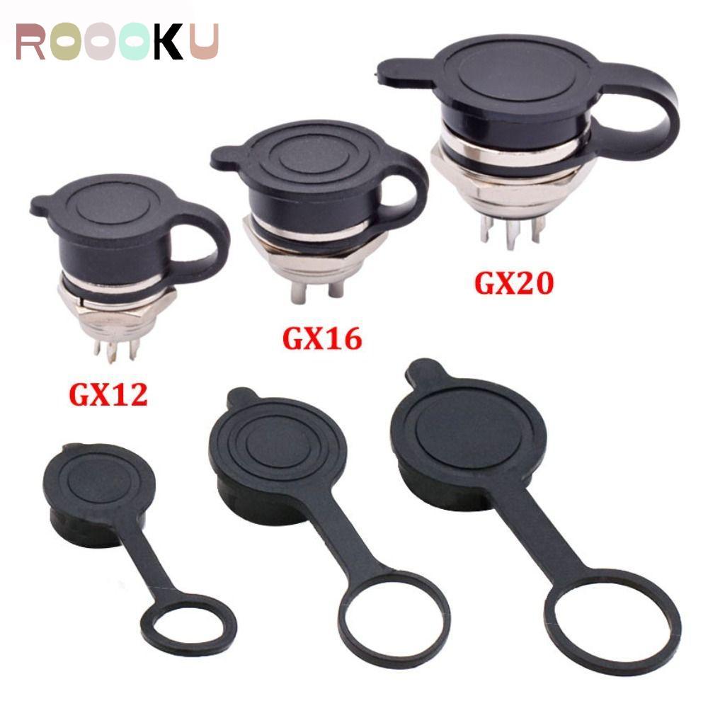 Vỏ ổ cắm tròn hàng không ORIENMY, Nắp chống bụi cao su nhẹ GX12 GX16 GX20, Vỏ đầu nối cáp hàn chống 
