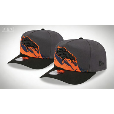 Mũ Snapback 9Forty Thiết Kế Denver Broncos Graphite Brushstroke, Điều Chỉnh Size Bằng Miếng Dán Bên