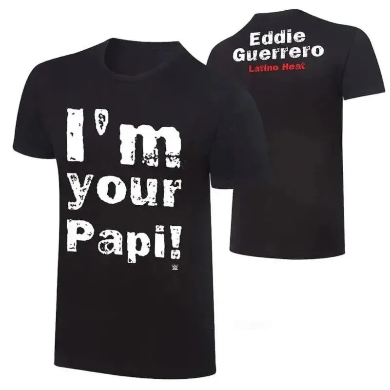 Áo Thun Nam Mới Eddie Guerrero Thời Trang Cotton In Hình Quá Khổ Casual Unisex Tay Ngắn
