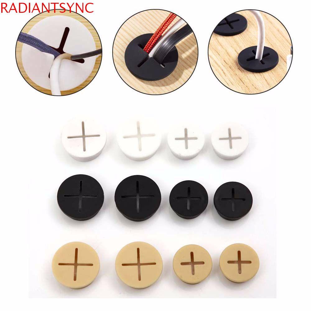RADIANTSYNC Dây Để Bàn Grommet Tròn Linh Hoạt Cho USB PC Bàn Máy Tính Đồ Nội Thất Để Bàn Để Bàn Phụ 