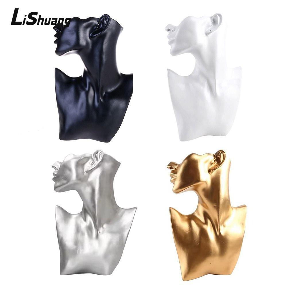 LISHUANG Giá trưng bày trang sức hình nộm, Giá đỡ đồ trang sức bằng nhựa, Giá đỡ đồ trang sức hình n