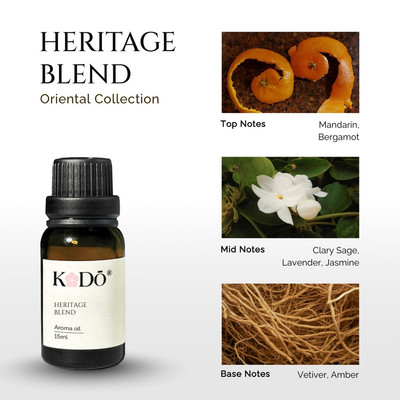 Tinh Dầu Nước Hoa KODO Heritage Blend - Tinh Dầu Xông Phòng Hương Thơm Nam Tính, Thanh Lịch, Sang Trọng