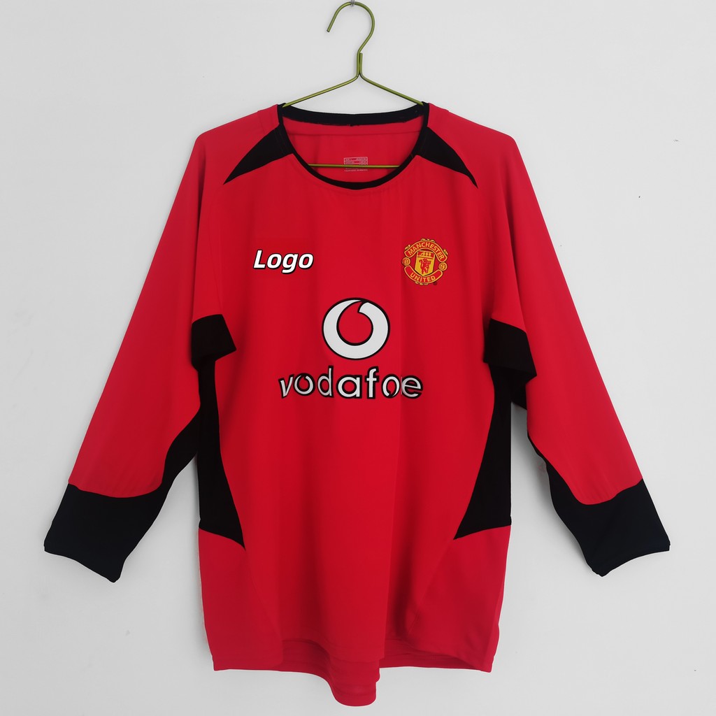 Phiên bản cổ điển Manchester United 2002 / 04 Áo sơ mi nam dài tay Manchester United sân nhà