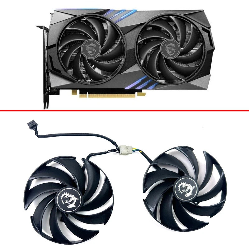 Quạt làm mát MỚI 95mm 4pin PLD10010S12HH RTX4060 GPU FAN cho MSI GeForce RTX 4060 Ti GAMING card màn