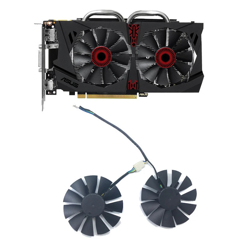 T128010SU 12V 0.3A 75mm 4PIN VGA Quạt Cho ASUS STRIX GTX960 GTX950-2GD5-GAMING GTX750TI R9 370 Quạt 