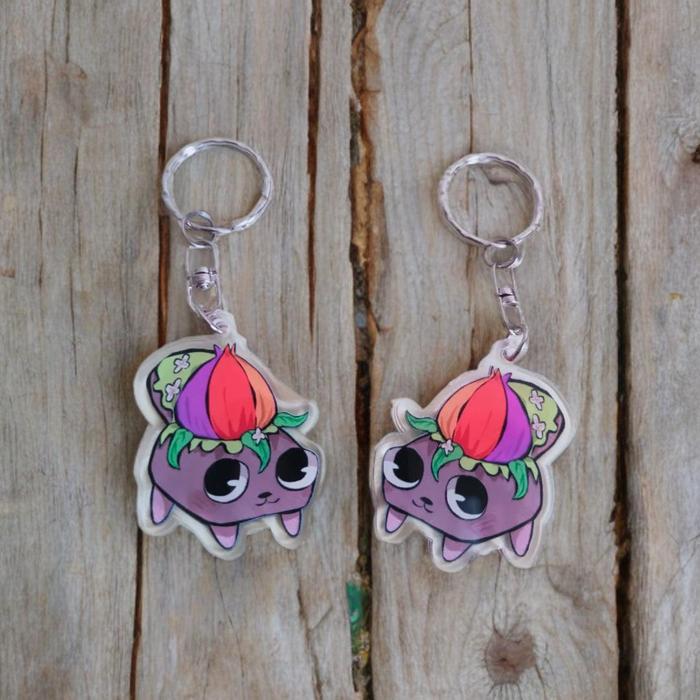 DANDYS WORLD Gantungan Kunci Roblox Akrilik 3mm 2 Sisi depan belakang PEBBLE GOOB VEE YATTA Keychain