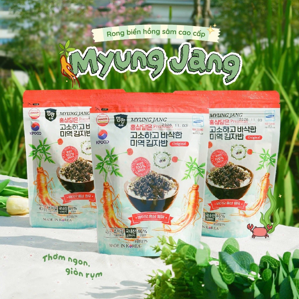Rong Biển Hồng Sâm MYUNG JANG Hàn Quốc Gói 40g