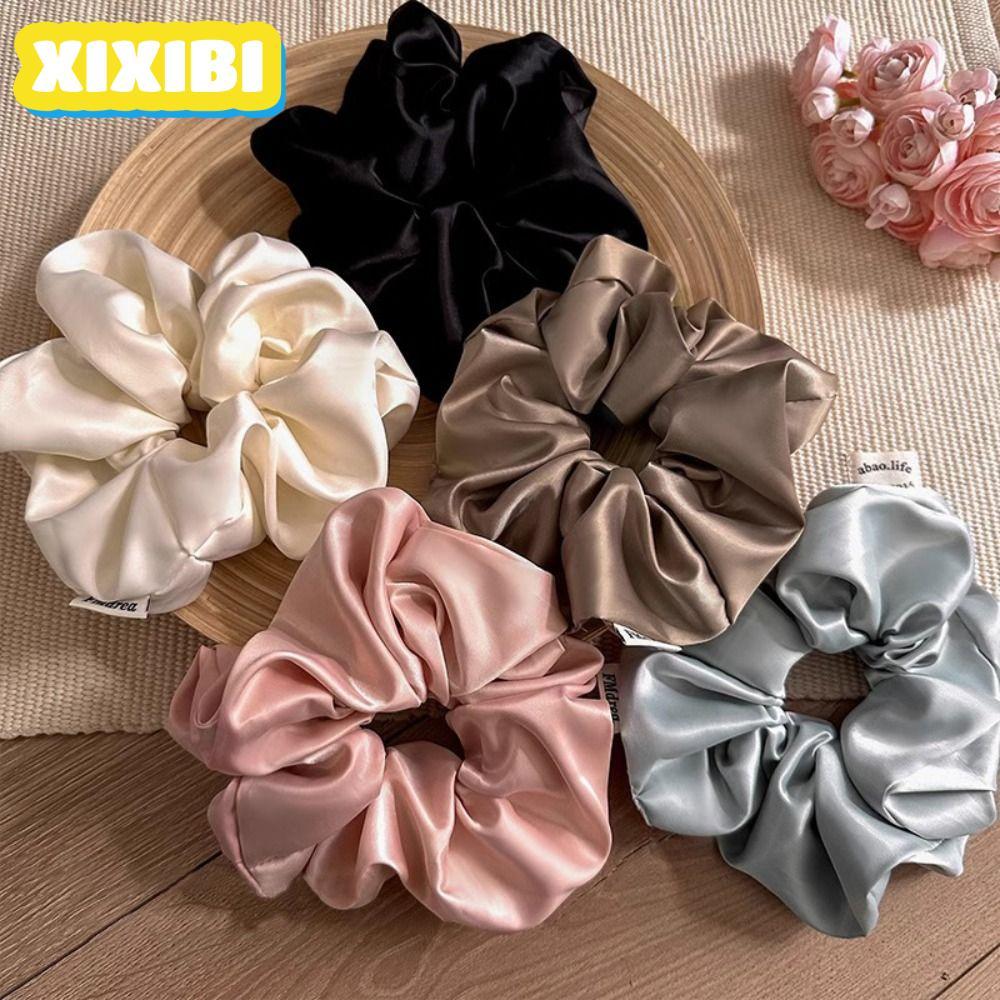 Dây buộc tóc thun XIXIBI Satin, Dây buộc tóc cỡ lớn thông thường, Dây buộc tóc cỡ lớn sang trọng 16c
