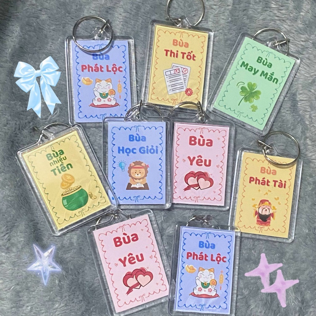 Móc khoá may mắn, thi tốt, phát tài,... - bubulee
