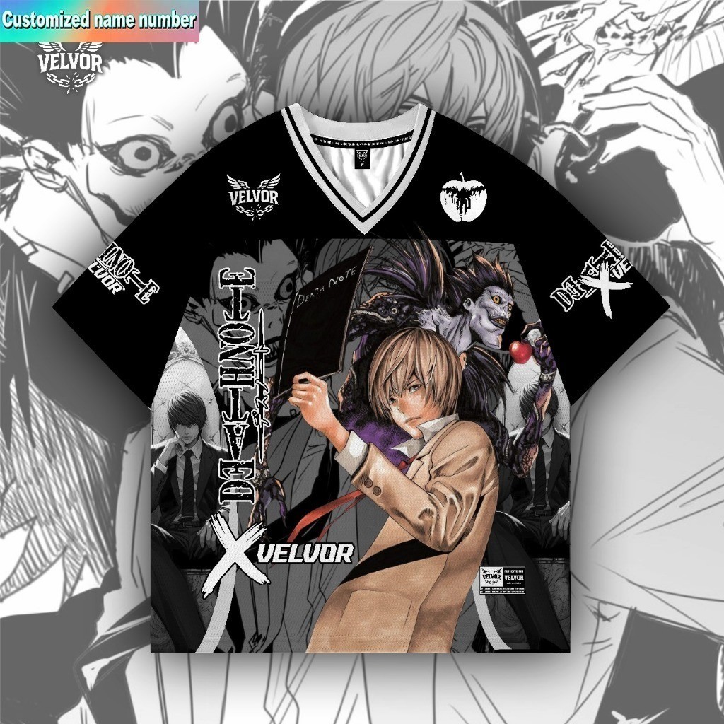 CAO CẤP OVERSIZE ANIME JERSEY TRẺ EM DEATHNOTE SERIES SỐ JERSEY FULL Jersey