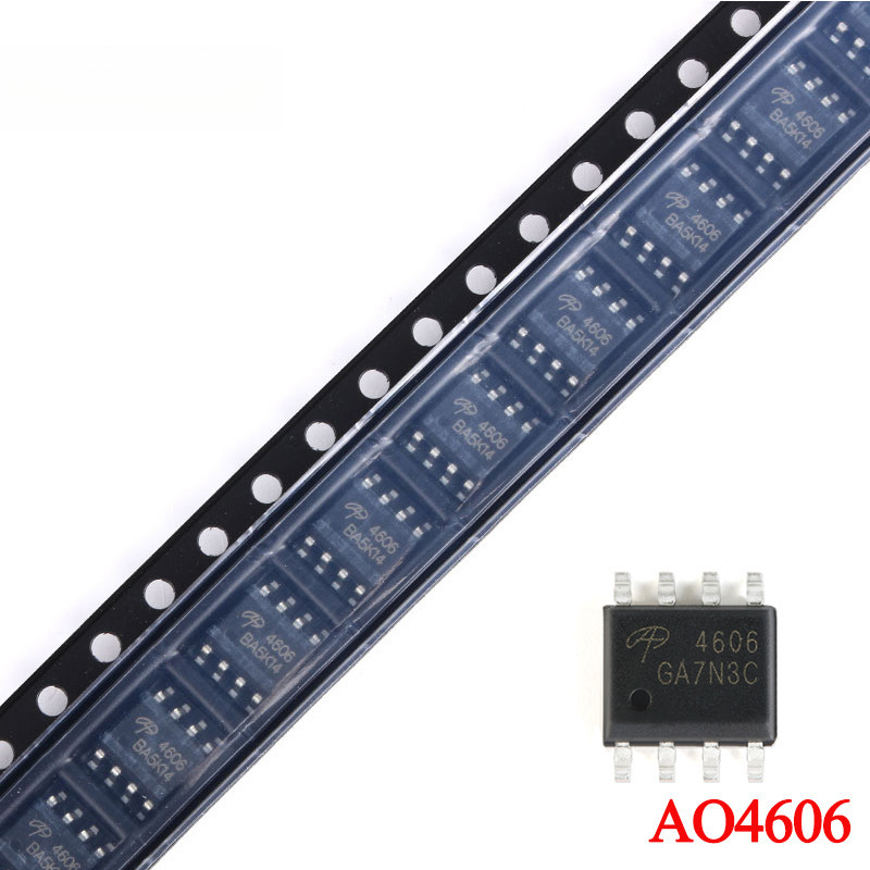 10 Cái / 5 Cái AO4606 4606 SOIC-8 N + P Kênh Kép 30V -30V 6A -6.5A SMD SMT MOSFET Ống Transistor Hiệ