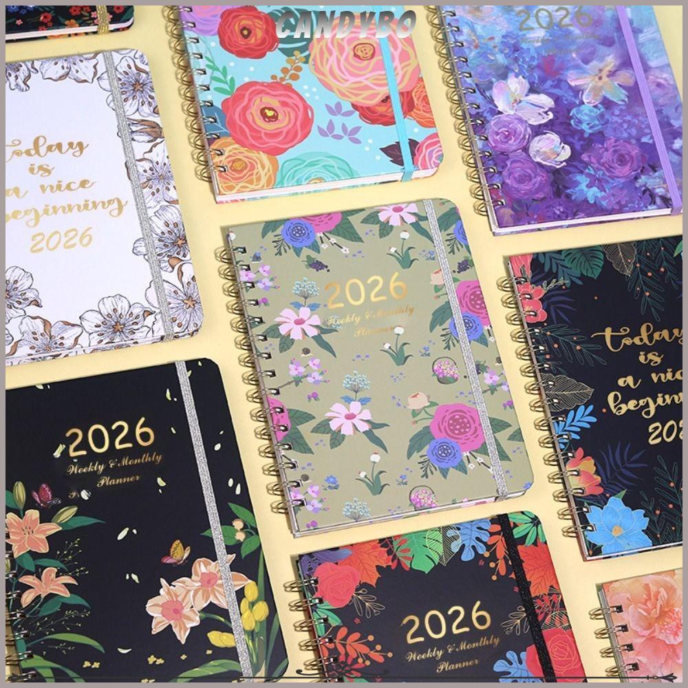 Lịch CANDYBO 2026, Chương trình nghị sự Jan.2026 - Dec.2026 2026 Planner, Tab hàng tháng A5 Sổ tay c