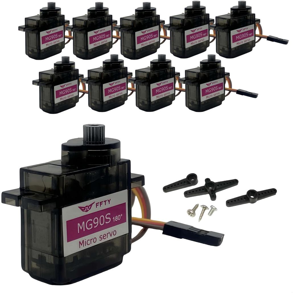 10 Chiếc MG90S Động Cơ servo-Kim Loại Bánh Răng 9g Micro servo Cho Xe RC Robot Trực Thăng, servo Min