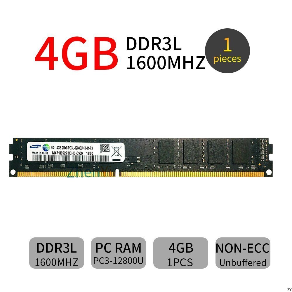 Dành Cho Samsung 4G 4GB PC3L-12800U DDR3L 240Pin 1600Mhz 1.35V RAM Để Bàn Đen ZT