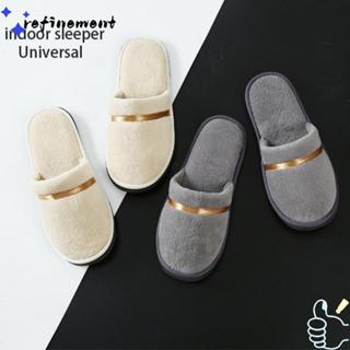 PHÙ HỢP 1 Dép Đi Trong Nhà Mùa Đông, Dép Dùng Một Lần Chống Trơn Trượt Dày, Dép Trong Nhà Unisex Khách Sạn