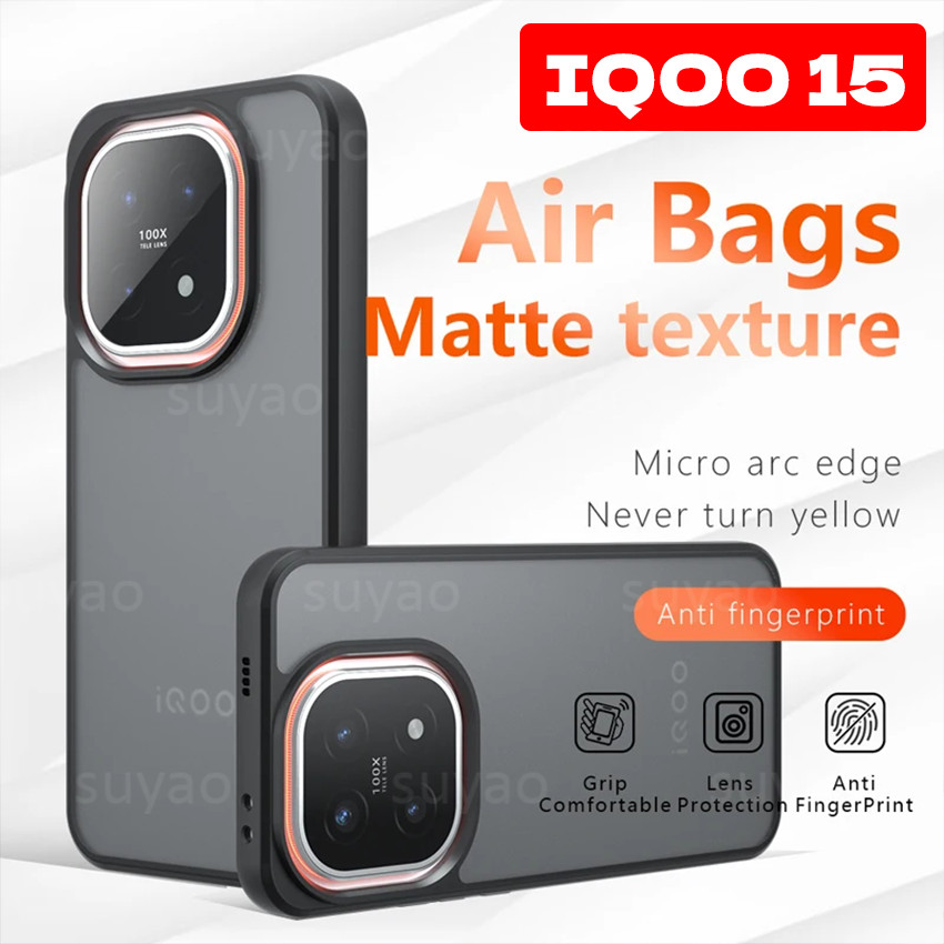Dành Cho Vivo IQOO 15 2025 Ốp lưng Mờ Mờ Chống Va Đập PC TPU Full Vỏ IQOO15 VivoIQOO15 Ốp Lưng Chống
