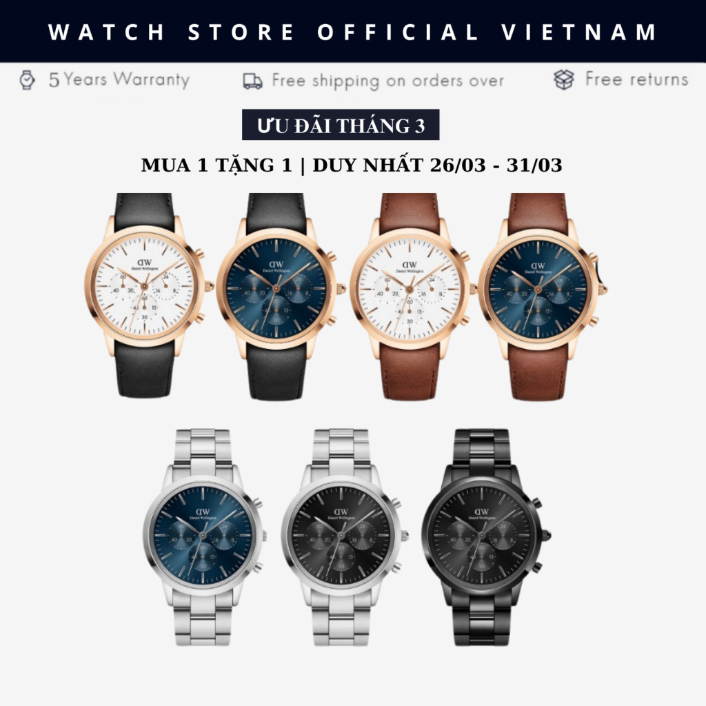 [Chính Hãng] Đồng Hồ Nam Daniel  Iconic Chronograph 6 Kim, Size 42mm, Đồng Hồ Chính Hãng - DANIELSTORE