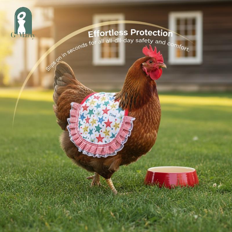 Gmarty Vải Chien Yên Tạp Dề Có Thể Điều Chỉnh Mềm Gia Cầm Tạp Dề Chien Dây Vest Hen Ba Jaet Cho Chie