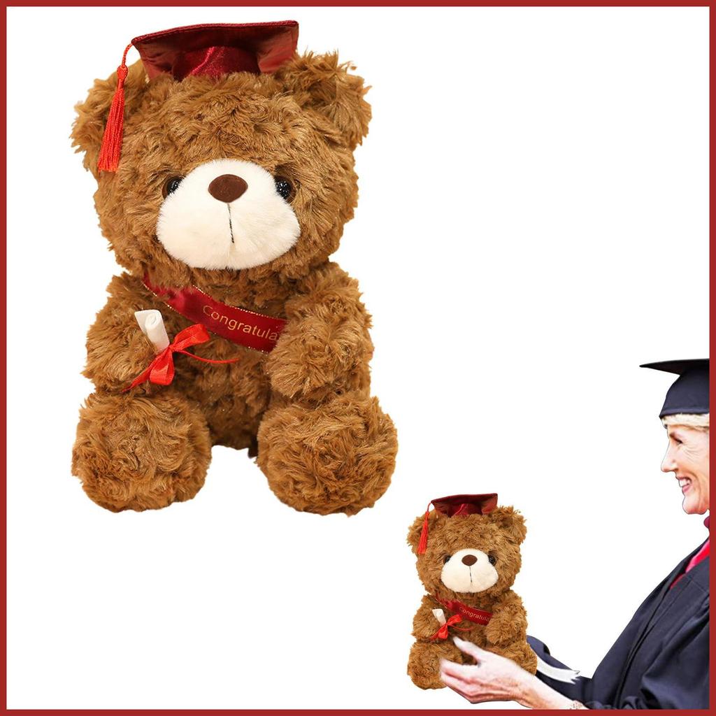 Quà tặng tốt nghiệp Gấu Nhồi bông Gấu tốt nghiệp có mũ đen Gấu thú nhồi bông có mũ đen Mũ tốt nghiệp