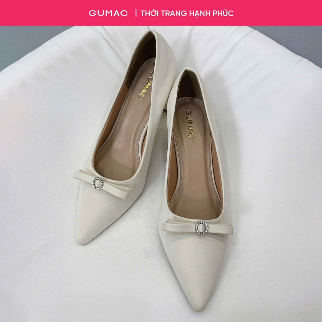 Giày cao gót GUMAC có đính nơ trang trí GF12071