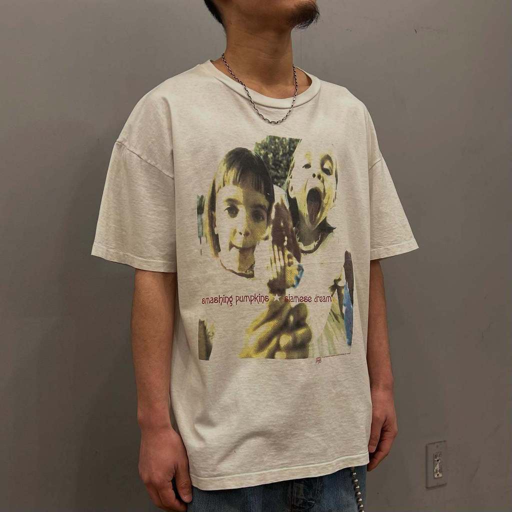 KZEB Broken Pumpkin Band Girl Cover Pattern Retro Vintage Vintage short-sleeve shirt T T-shirt Men a