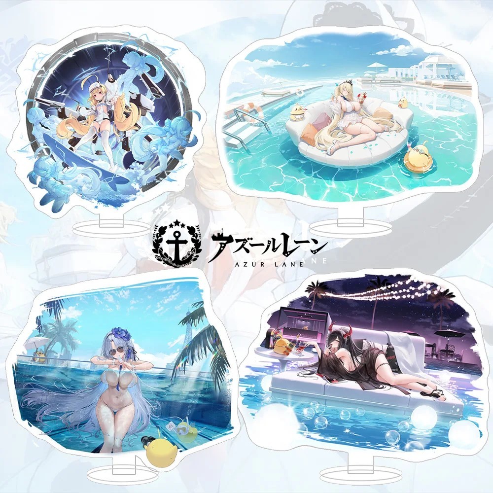 Standee Azur Lane mô hình mica nhân vật Shinano New Jersey Shimakaze skin đồ bơi trang trí bàn học q