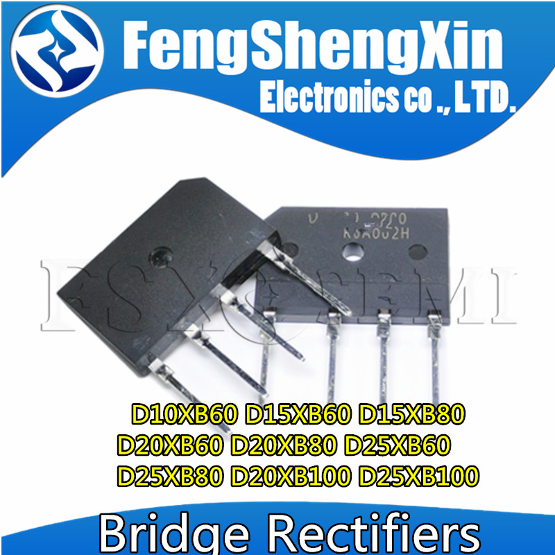 10 chiếc D10XB60 D15XB60 D15XB80 D20XB60 D20XB80 D25XB60 D25XB80 D20XB100 D25XB100 chỉnh lưu cầu