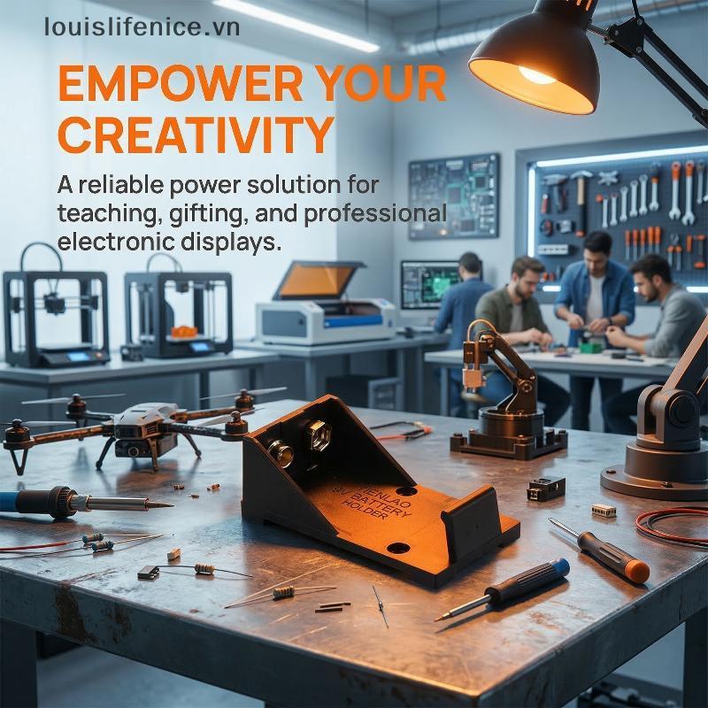 LNVN 5 Chiếc 9V Pin Có Chân 9V Pin Kẹp 9V Vỏ Pin 9V Hộp 9V DIY Phụ Kiện HOT