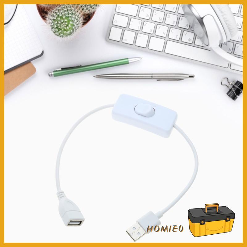 HOMIE USB Switch Line Cáp USB có On Switch Line 30CM 11 8inch Đen Trắng