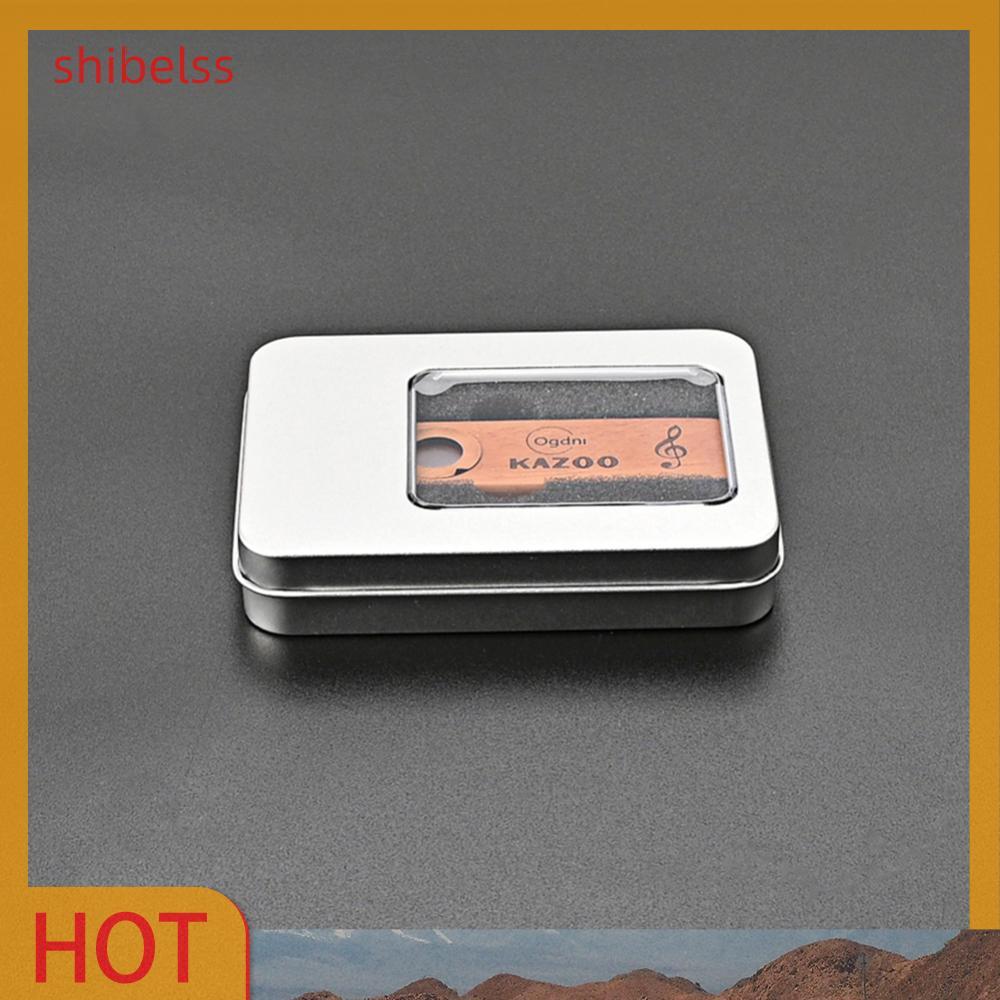 [shibelss.vn] Sáo Kazoo gỗ nhẹ Kazoo dễ chơi cho người lớn Quà tặng trẻ em