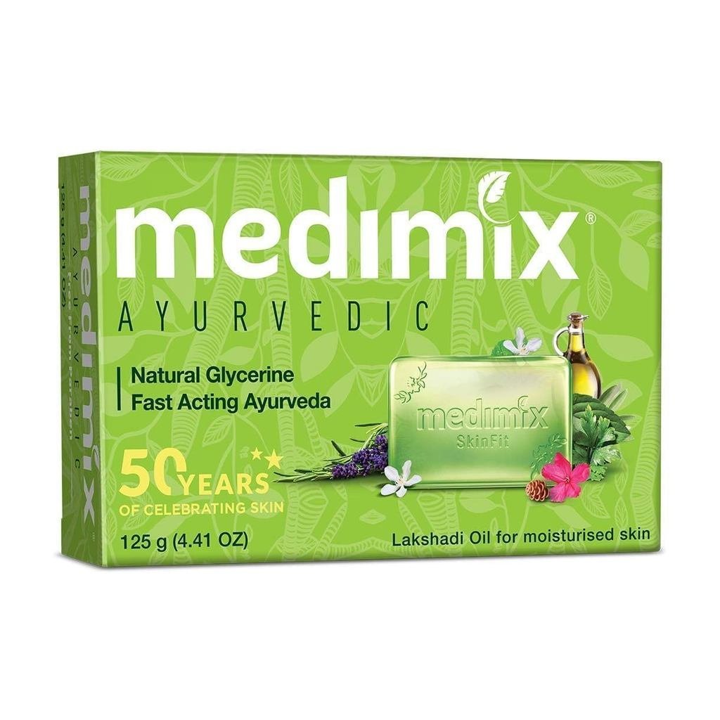 Xà phòng Ayurvedic Handmade Medimix Herbal với Glycerine với dầu Lakshadi để khô