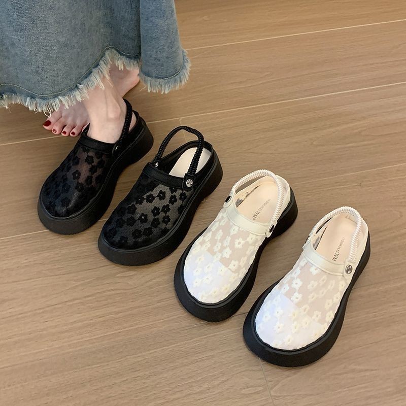 Xăng đan Đế Dày JA3 Dép Tất Cả Trận Đấu Rỗng Đế Mềm Nâng Cao Thoải Mái Ro