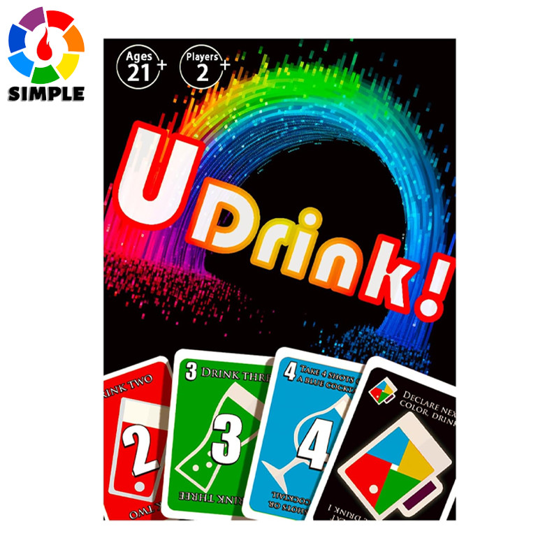UDRINK - The Drinking Game Cards for Adults, Fun & Easy Games for Adult Game Nights - Couple Games, 
