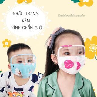 Combo 3-5 Chiếc Khẩu Trang Xô Muslin Có Kính Chắn Gió, Bụi,... Mềm Mại Cho Bé Từ 6 tháng -18 tháng tuổi ( Bóc Lớp Bảo Vệ