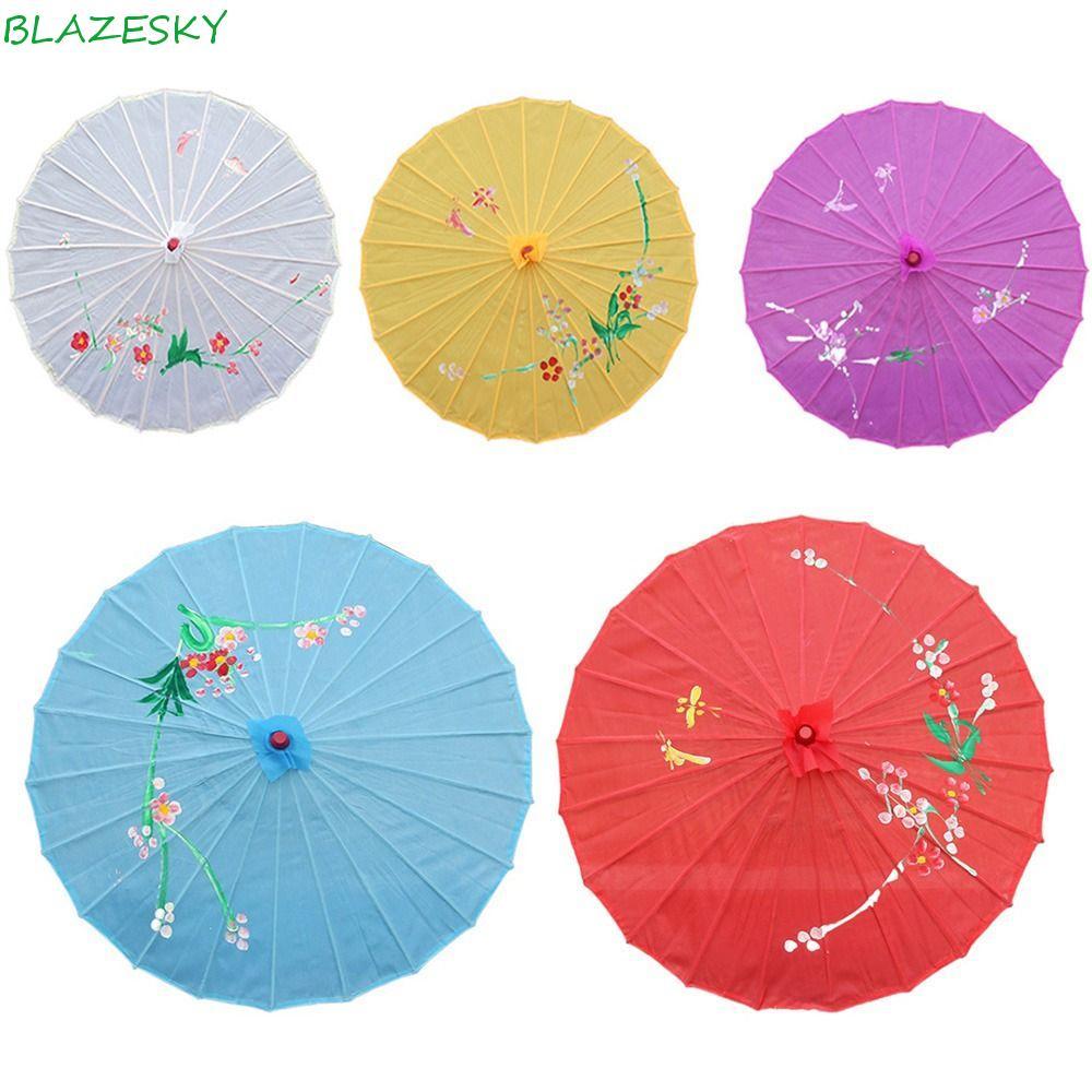 Ô dù nghệ thuật Trung Quốc BLAZESKY, Ô giấy dầu truyền thống lụa Trung Quốc, Nhẹ di động Khung tre t