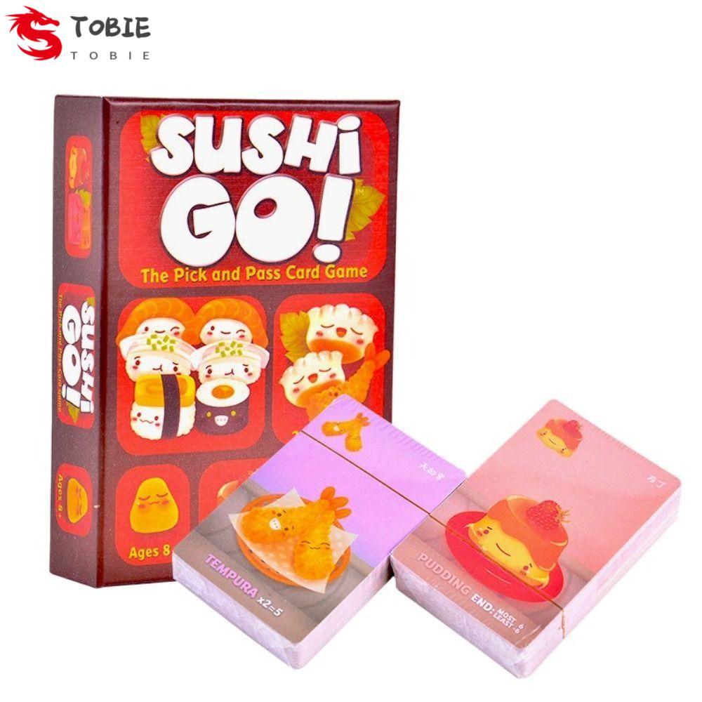 TOBIE Sushi Go Pick And Pass Card, Family Casual Party Family Get together Sushi Go Card Game, Fun S