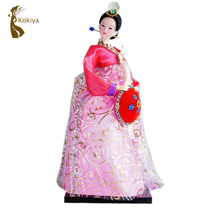 Búp bê Geisha Hanbok Hàn Quốc, Bức tượng sưu tập búp bê Geisha châu Á cho văn phòng