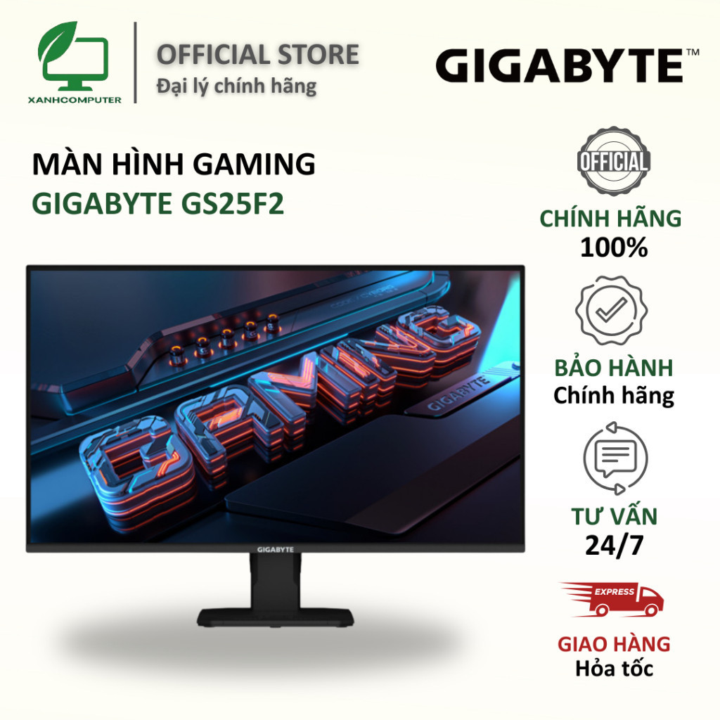 Màn hình gaming Gigabyte GS25F2 (24.5inch/Super Speed IPS/FHD/200Hz/1ms) - Hàng chính hãng