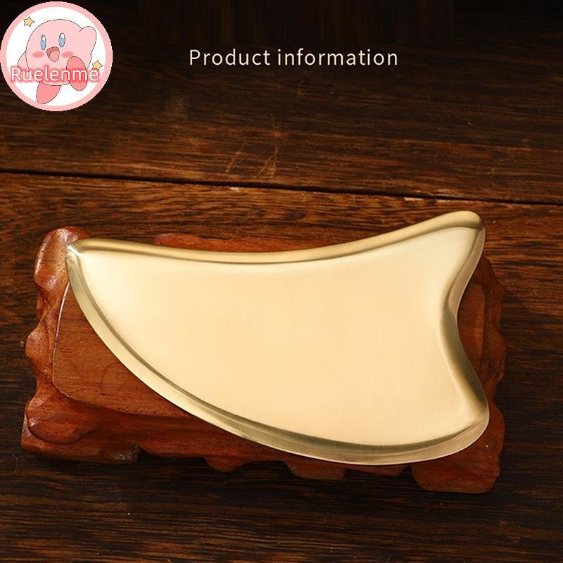 Ruelen Đồng Nguyên Chất Guasha Tấm Lưng Vai Cổ Cơ Thể Guasha Massage Toàn Thân Đa Năng Massage Chân 