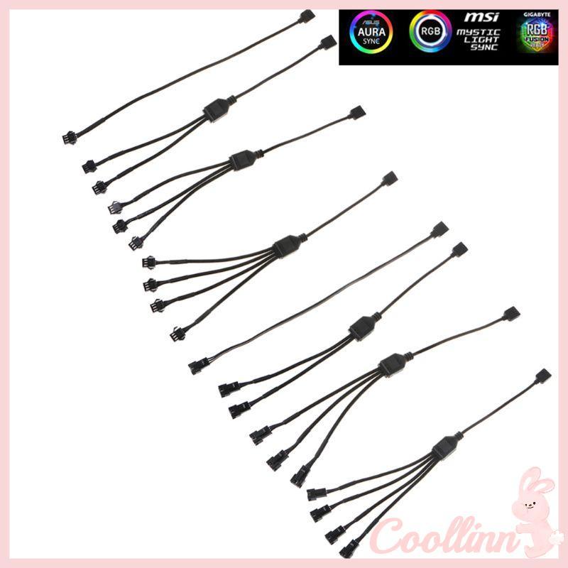 COO Bo Mạch Chủ SYNC Splitter 12V 4Pin 5V 3Pin ARGB SYNC HUB Đầu Chuyển Bộ Chia Cáp Nối Dài Cho Máy 