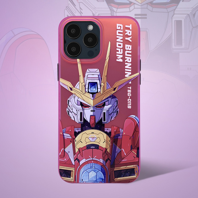 Shenmu Flame Gundam KMK-B01 Thích hợp cho Apple 15promax Anime Hai Chiều 12pro Laser Đỏ iphone14prom
